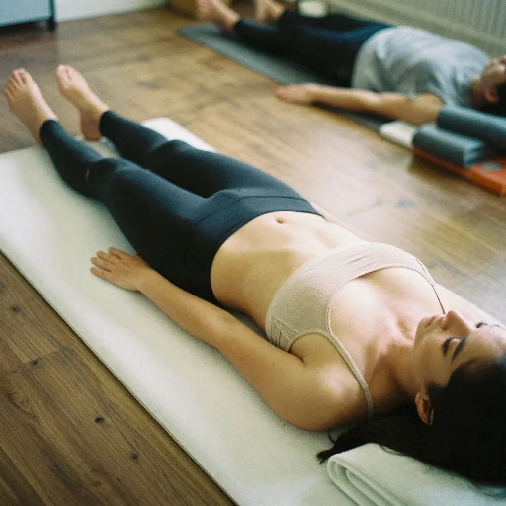 Terrace overlooking hills at dusk